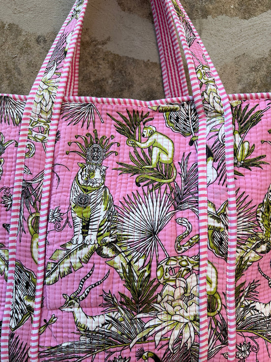Sac à bandoulière en coton matelassé / Sac fourre-tout