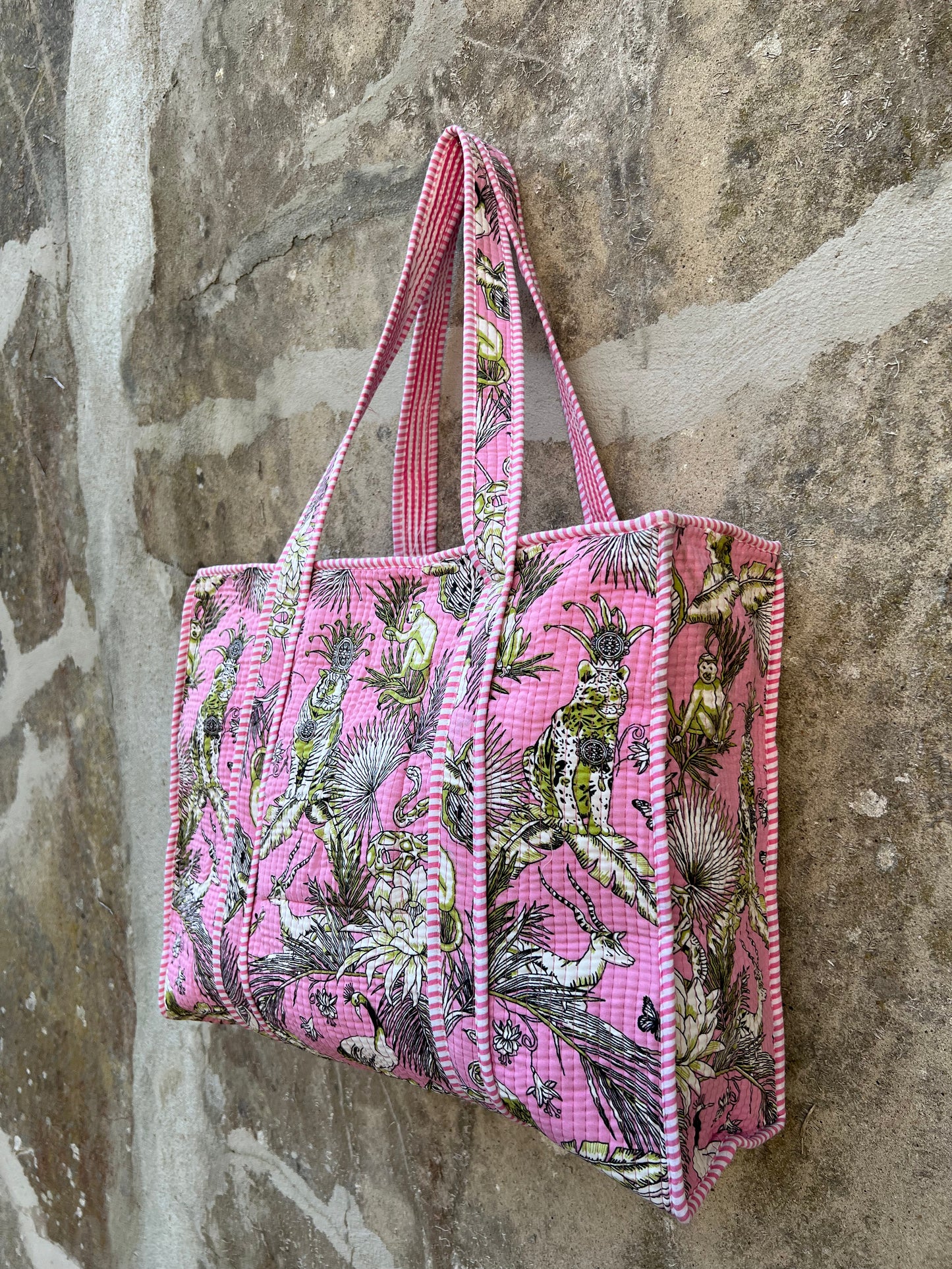 Sac à bandoulière en coton matelassé / Sac fourre-tout