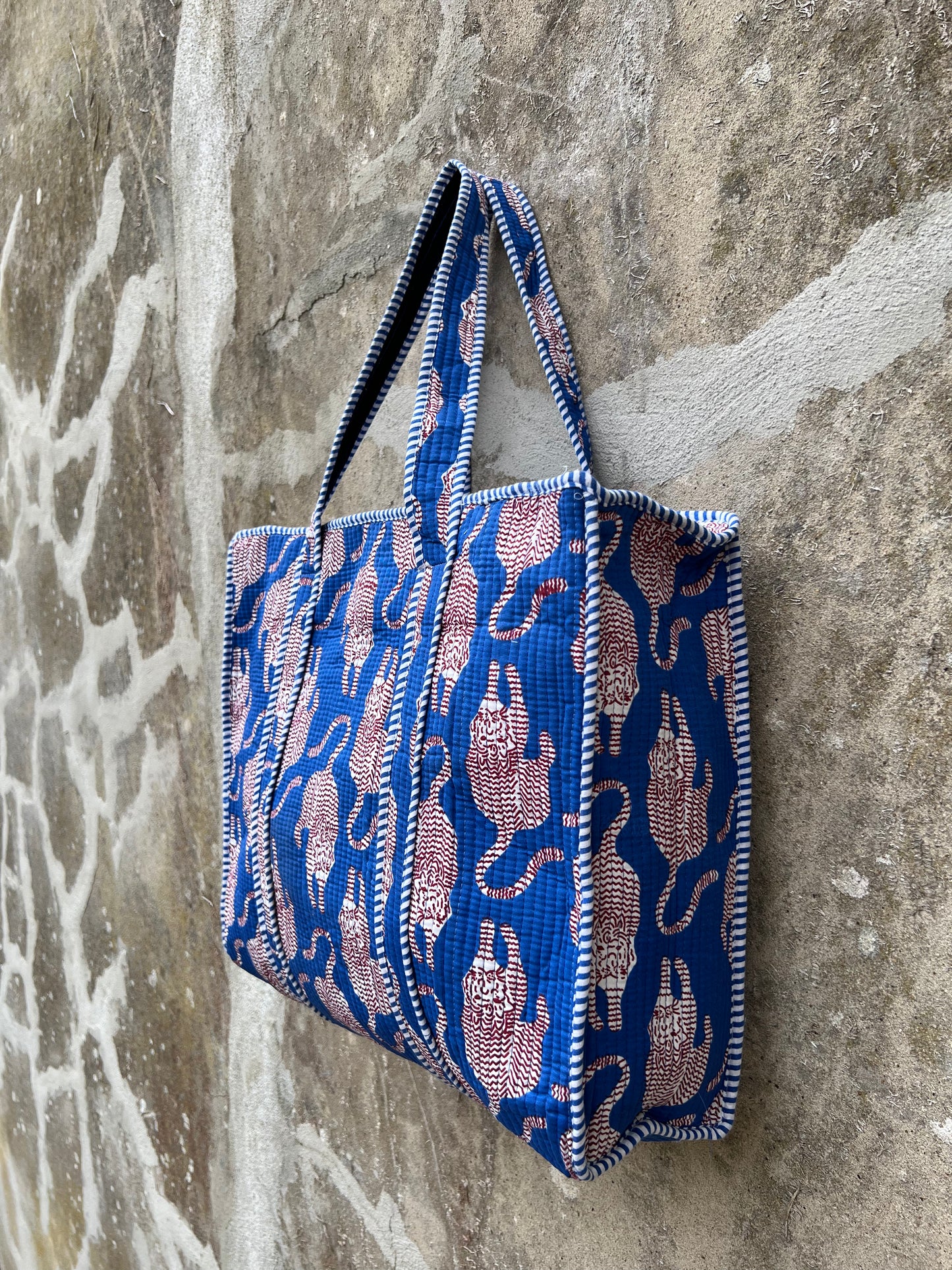 Sac à bandoulière en coton matelassé / Sac fourre-tout