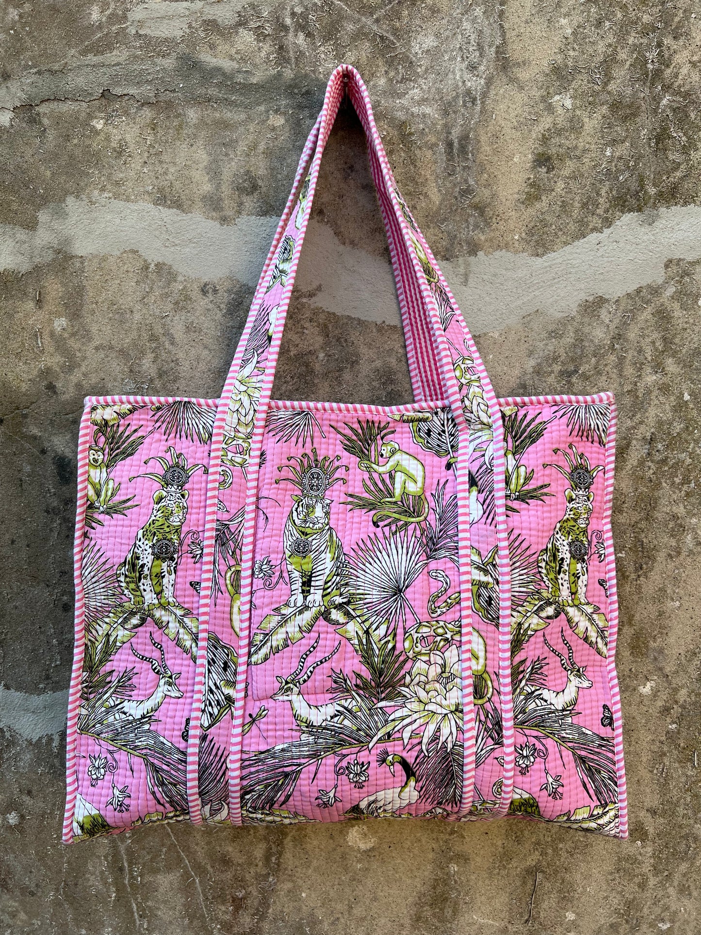 Sac à bandoulière en coton matelassé / Sac fourre-tout