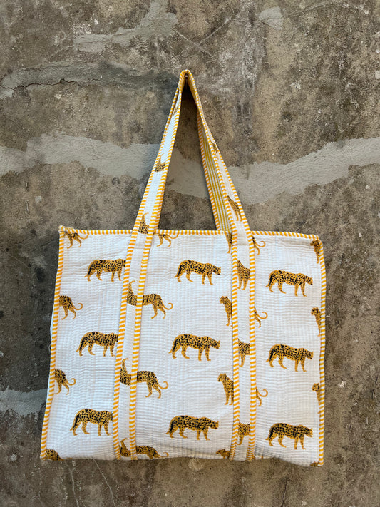 Sac à bandoulière en coton matelassé / Sac fourre-tout