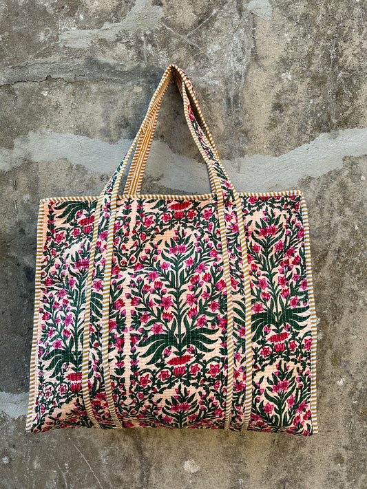 Sac à bandoulière en coton matelassé / Sac fourre-tout