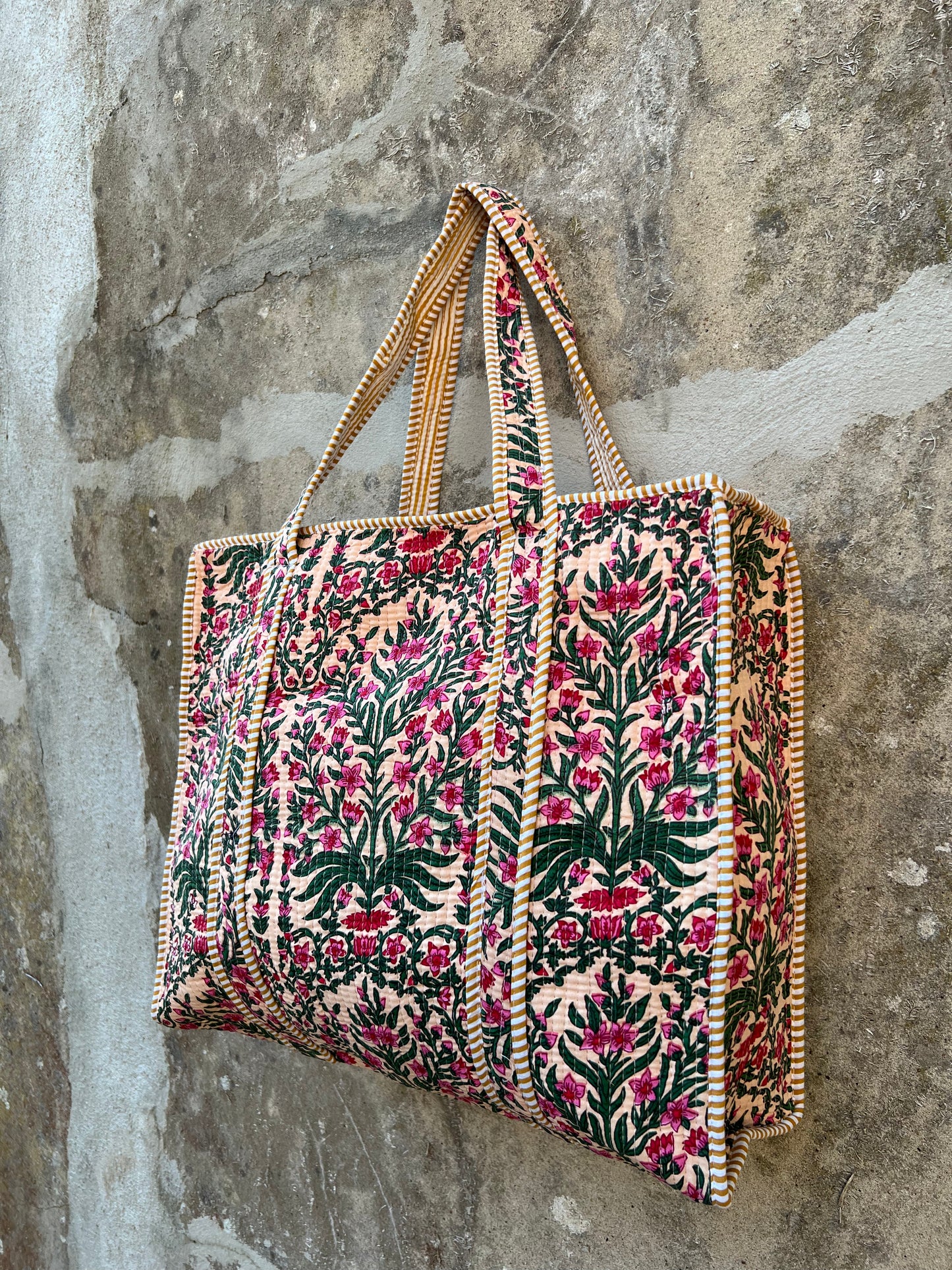 Sac à bandoulière en coton matelassé / Sac fourre-tout