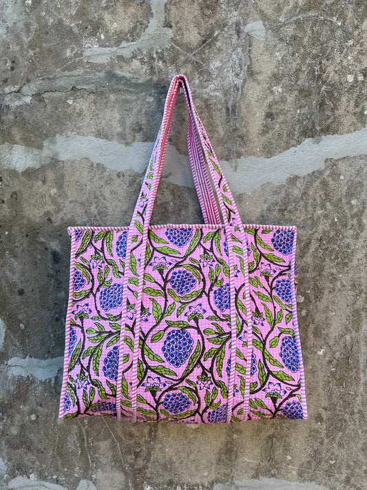 Sac à bandoulière en coton matelassé / Sac fourre-tout