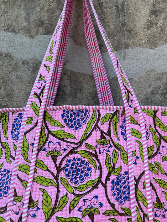 Sac à bandoulière en coton matelassé / Sac fourre-tout