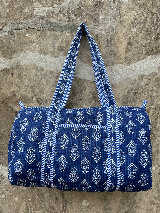 Sac week end en coton matelassé / sac de voyage
