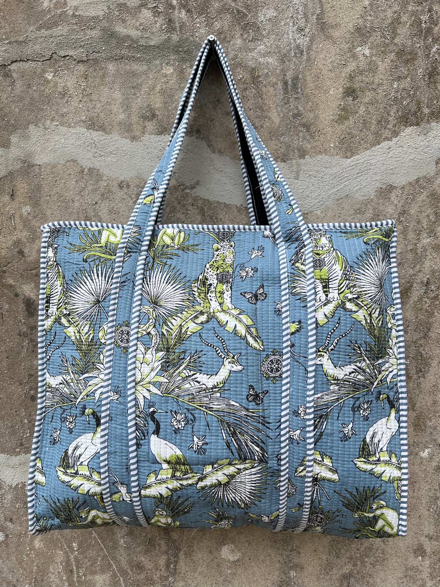 Sac à bandoulière en coton matelassé / Sac fourre-tout