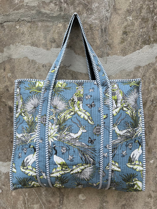 Sac à bandoulière en coton matelassé / Sac fourre-tout