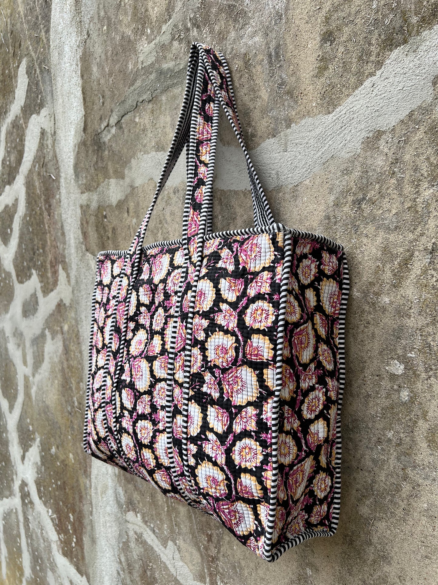 Sac à bandoulière en coton matelassé / Sac fourre-tout