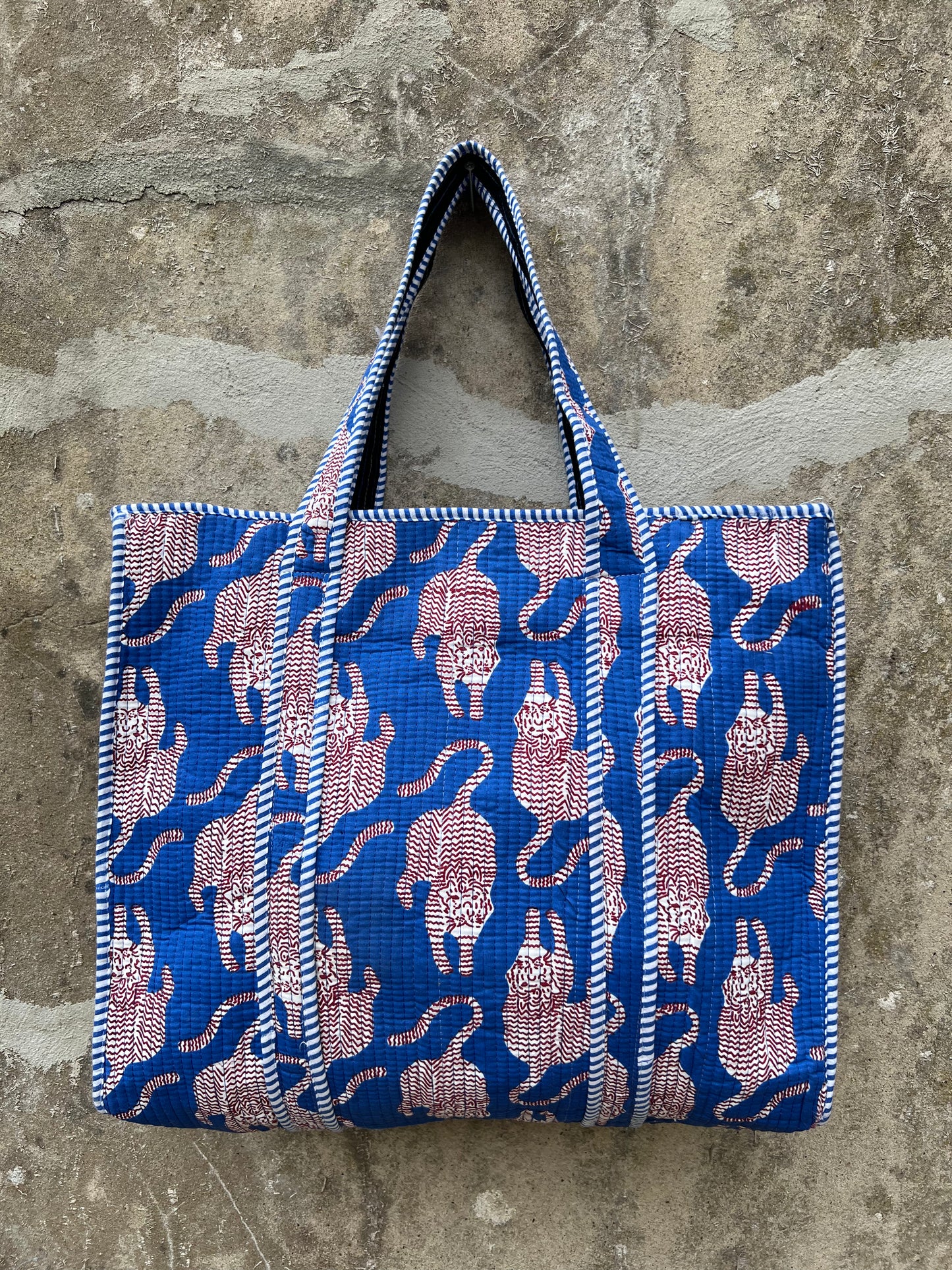 Sac à bandoulière en coton matelassé / Sac fourre-tout