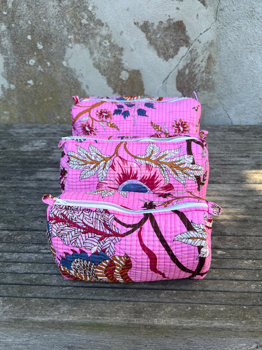 Trousse de toilette matelassée 100% coton